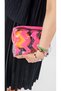 Pink Color Cosmetic Bag - Waterproof Pvc Line Pattern Makeup Bag - 6
