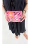 Pink Color Cosmetic Bag - Waterproof Pvc Line Pattern Makeup Bag - 5