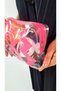 Pink Color Cosmetic Bag - Waterproof Pvc Line Pattern Makeup Bag - 2