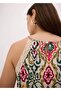 Women's Plus Size Beige, Lace Detailed Rope Strap Halter Neck Dress 65N38981 - 7