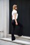 Flared Leggings Trousers-Black - 7