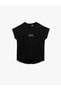 Sleeveless Crew Neck Printed Oversize Sports T-Shirt - 3