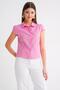 4698 Women's Moon Sleeve Fit Pen Shirt Pink - 2