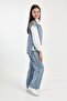 Girls' 3-Piece Denim Jean Set Denim Pants-Denim Blouse-Chiffon Shirt - 5