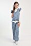 Girls' 3-Piece Denim Jean Set Denim Pants-Denim Blouse-Chiffon Shirt - 3