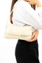 Retro Patent Leather Bag with Belt Detail