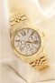 Spectrum Premium Metal Cord Gold Color Unisex Wrist Watch