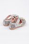 Girl's Silver Stone Bowknot Non-Slip Sole Orthopedic Ballet Shoes - 4