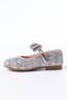 Girl's Silver Broken Glass Bowknot Non-Slip Sole Orthopedic Ballet Shoes - 5