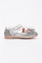 Girl's Silver Stone Bowknot Non-Slip Sole Orthopedic Ballet Shoes - 2