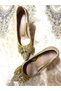 Lady Princess Gold Gold Nude Transparent Bow Stone Stiletto 9cm Heeled Wedding Engagement Evening Dress Shoes - 5