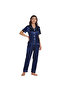 Women's Luxurious Silk Satin Pajama Set - Soft and Comfortable Short Sleeve Nightwear - 2