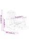 Adirondack Rocking Chair Solid Wood Acacia - 3