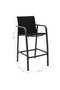 Garden Bar Chairs 2 pcs Black Textilene - 3