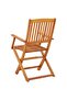 Folding Garden Chairs 2 pcs Solid Eucalyptus Wood - 5