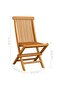 Garden Chairs with Anthracite Cushions 6 pcs Solid Teak Wood - 3