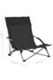 Folding Beach Chairs 2 pcs Black Fabric - 8