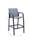 Garden Bar Chairs 2 pcs Grey Textilene - 3