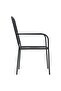 Garden Chairs 4 pcs Cotton Rope and Steel Black - 4