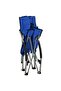 Folding Beach Chairs 2 pcs Blue Fabric - 6