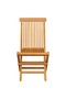 Garden Chairs with Green Cushions 6 pcs Solid Teak Wood - 5