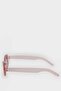 Women's Round Pink Plastic Frame Pink Glass Uv Sunglasses F0583Axns - 4