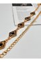 Gold Baklava Pattern Chain Belt Women's Belt Dress Belt Shirt Belt Coat Belt - 2