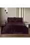 Clio 100% Silk Satin Burgundy Double Duvet Cover Set
