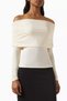 Off Shoulder Top, Stylish Top with Layered Neckline and Stretchy Jersey Fabric - 5