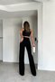 Ella Women's Black Extra High Waist Stretchy Waist Comfortable 90's Loose Leg Jeans