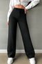 Ava Young Girl Black High Waist Lycra 5 Pocket Wide Leg Jeans - 6