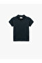Cotton Short Sleeve Basic Polo Collar School T-Shirt - 3