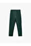Fleece-Lined Pocket Detailed Color Contrast Elastic Waist Winter Sweatpants - 4