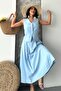 Women's Double Bottom Top Suit Buttoned Vest Long Bell Skirt Suit - 4