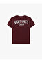 Short Sleeve Crew Neck Stripe Detailed Back Printed Oversize Sports T-Shirt - 4