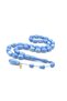 Ibrahim Uysal Signed Capsule Large Size Blue White Squeeze Amber Prayer Beads