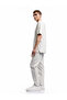 Cotton Pocket Detail Relaxed Cut Waist Lace up Canvas Pants - 2