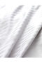 Elicia Double 100% Cotton Striped Satin Bed Sheet Pieces Duvet Cover Set - Light Gray - 5
