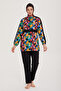 Remsa Parachute Fully Covered Hijab Swimsuit R4703 Sariye Black - 6