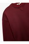 Three Thread Raised Long Sleeve Crew Neck Oversize Sweatshirt - 5