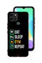 Infinix Smart 6 Protective Case Cover Eat Sleep Gym Repeat