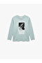Printed Long Sleeve Crew Neck Cotton T-Shirt