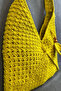 - Emine 9106 8528 Hand Knitted Wooden Bead Detailed Shoulder Bag - Lemon Yellow - 3