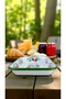 No 28 Enamel Rectangle Plate Dish Breakfast Camping Picnic - 5