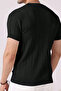 Men's Black Fit Textured Short Sleeve Crew Neck Knitwear T-Shirt - 7