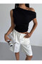 Women's Black Side Draped Boat Neck Sandy Blouse Hzl25S-Fry123201 - 4