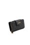 Black - Women's Wallet and Card Holder with Black Logo Sp1202 - 2
