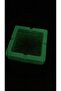 Phosphorescent Neon Green Pearlescent and Gold Decorated Square Shape Ashtray Handmade Epoxy Gift - 5