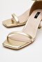 Gold - Women's Single Strap Heeled Sandals - 3