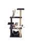 Cat play set, with scratching post, hammock, ball, 121cm, graphite - 8